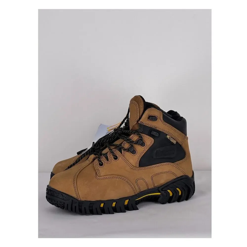 Michelin XPX763 Steel Toe Met Guard Work Boots Mens 9 M Brown Nubuck Leather NWT